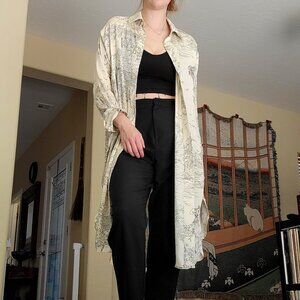 H&M Black and White Printed Shirt Dress